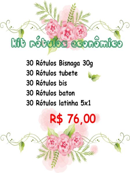 Kit rótulos econômico